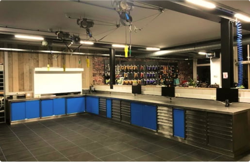 Een professionele werkplaats